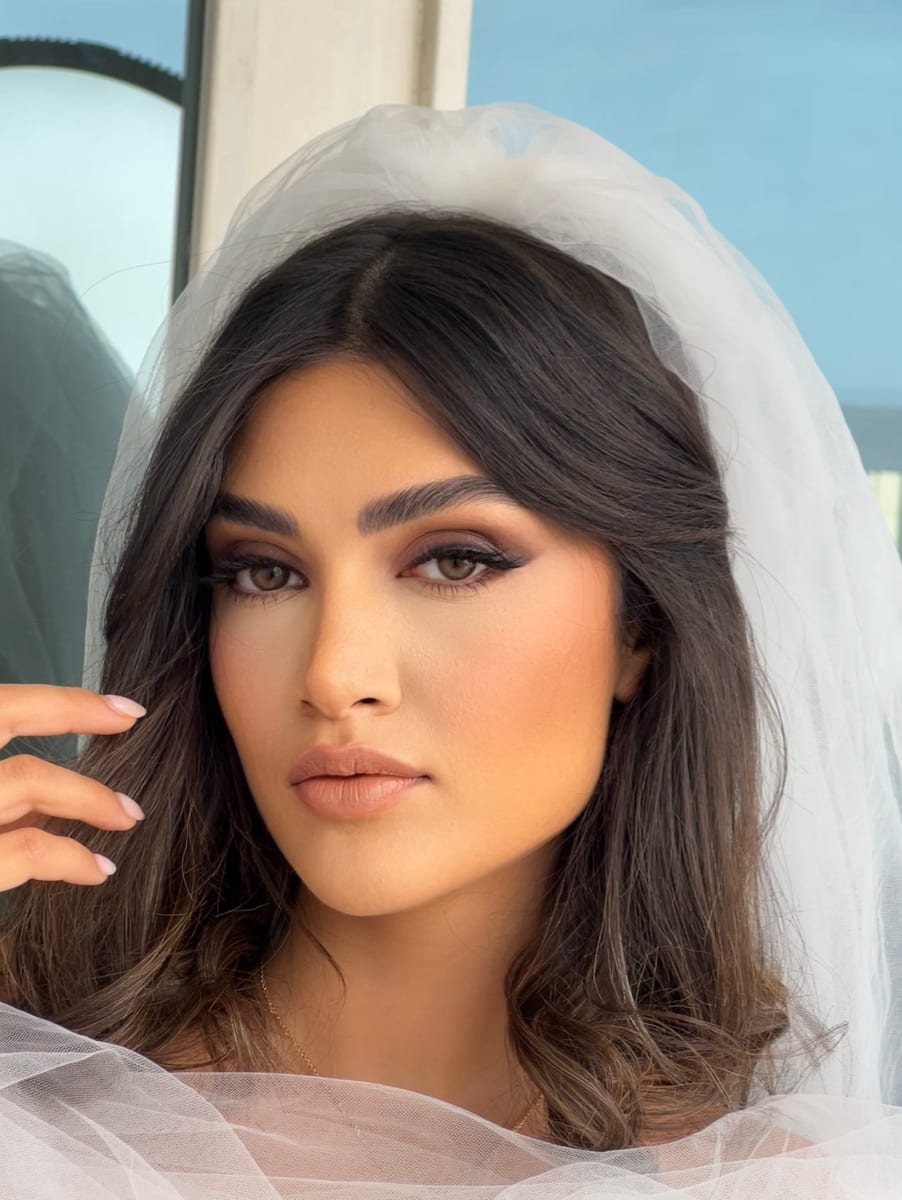 Bridal soft glam look — mobile wedding makeup London, Makeup By Sahar